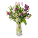 Bouquet of tulips purple